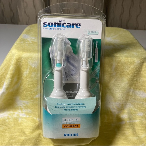 Sonicare A Series Compact Replacement Brush Heads Advance 2 Pack NIB A4000 - Picture 1 of 10